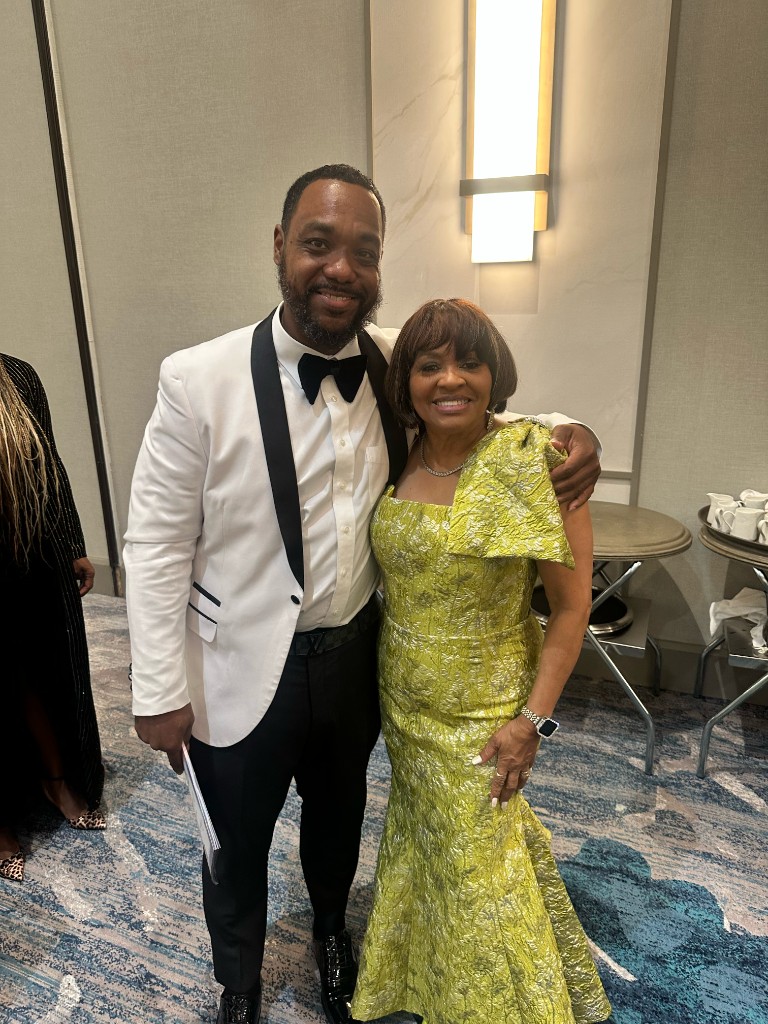 Josie B. Martin and Michael Clarett at a community gala event in Los Angeles